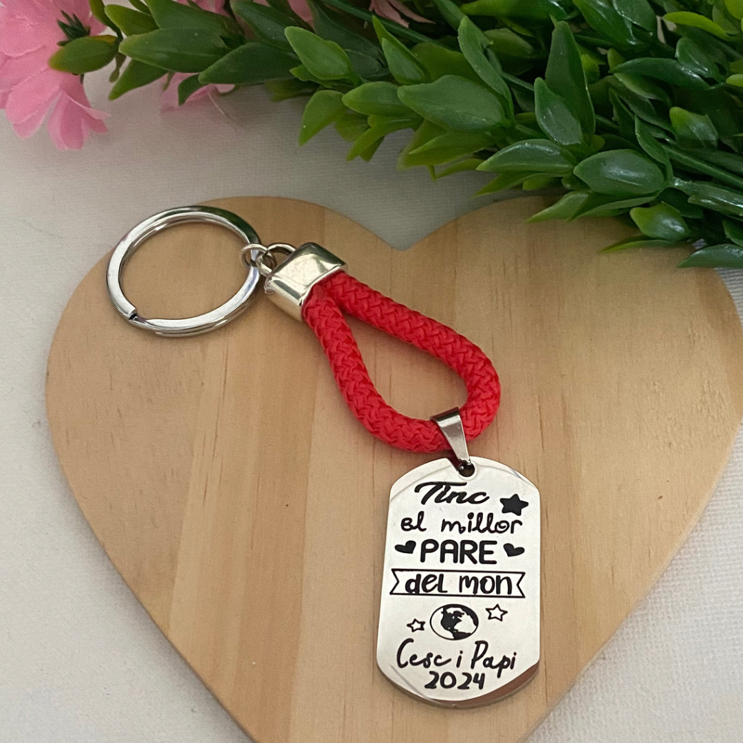 LLAVERO CUERDA BAÑO PLATA