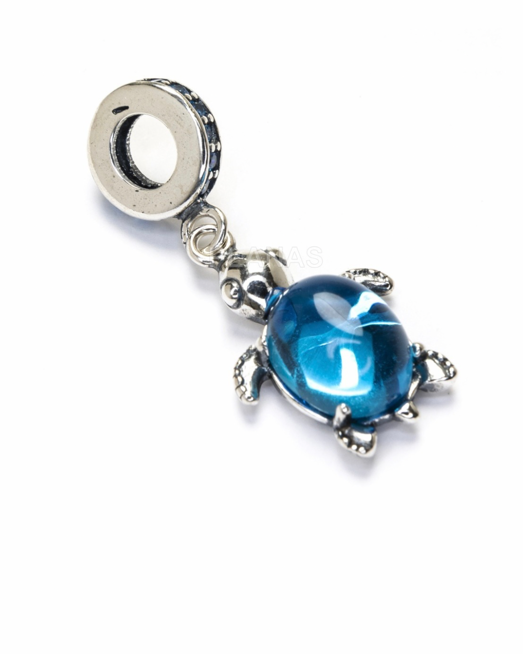 CHARM TORTUGA AZUL PLATA DE LEY