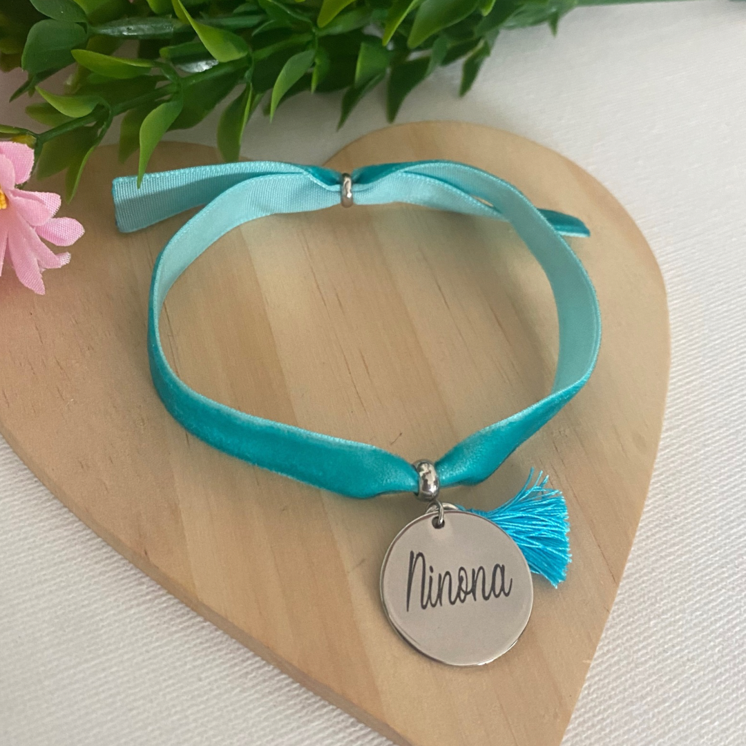 PULSERA TERCIOPELO ACERO