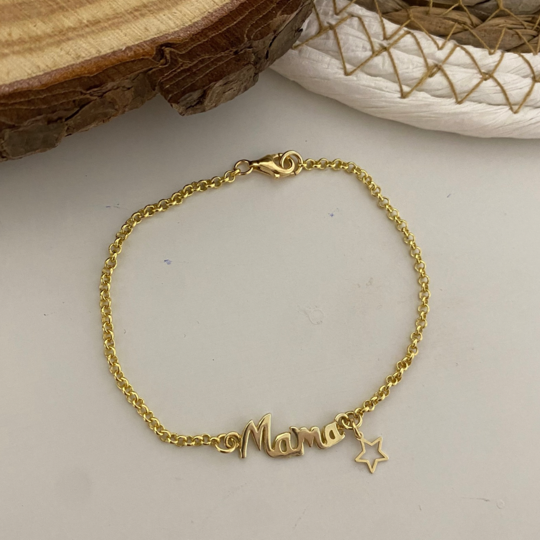 PULSERA MAMÁ PLATA LEY