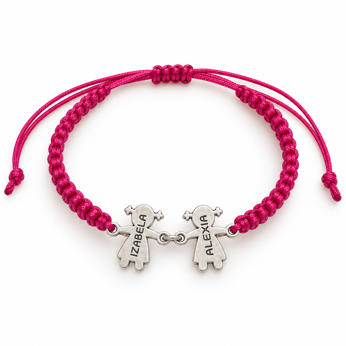 Pulsera Macramé Niños Personalizada - Baño de Plata