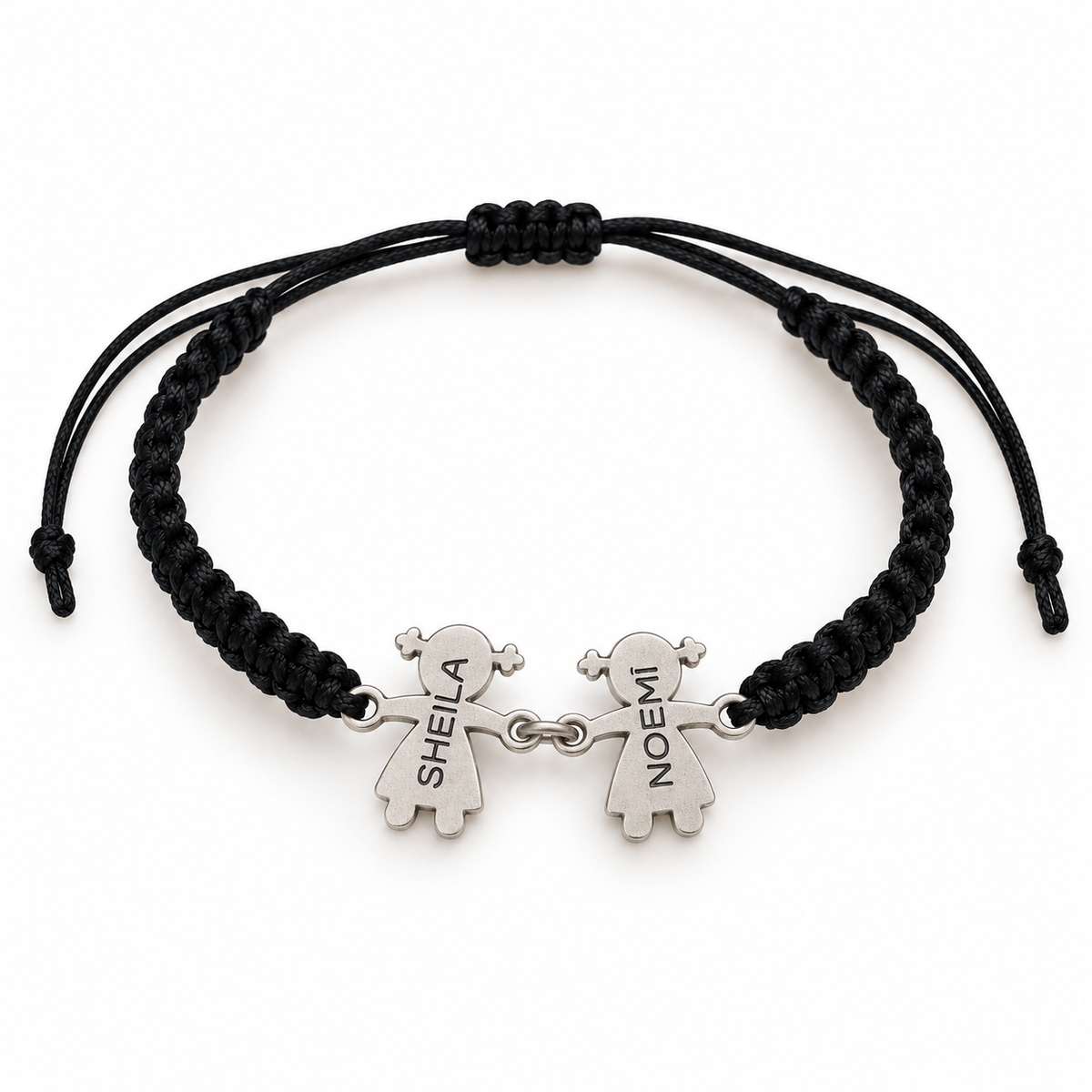 Pulsera Macramé Niños Personalizada - Baño de Plata