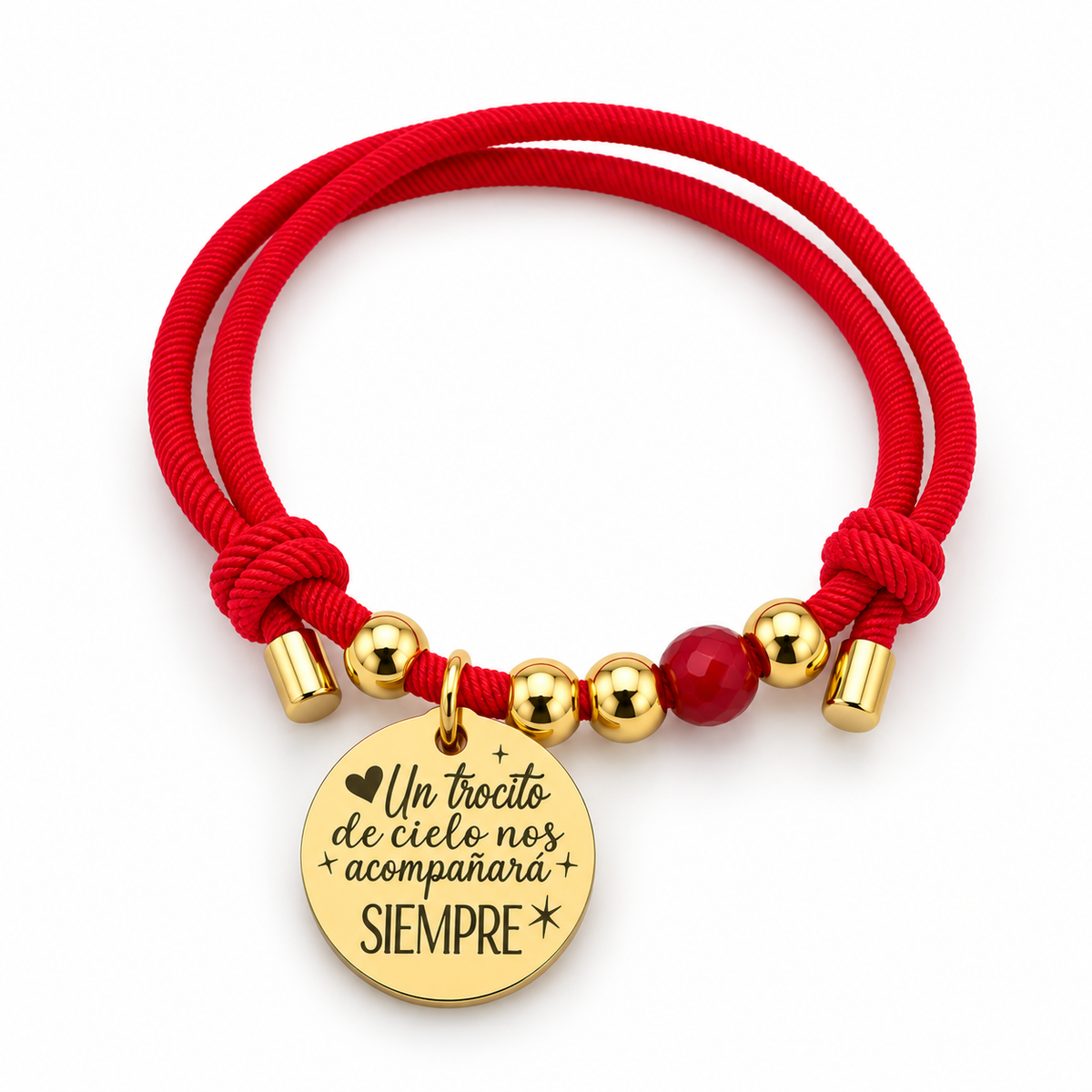 Pulsera Personalizada con Piedra y Bolas de Acero Inoxidable