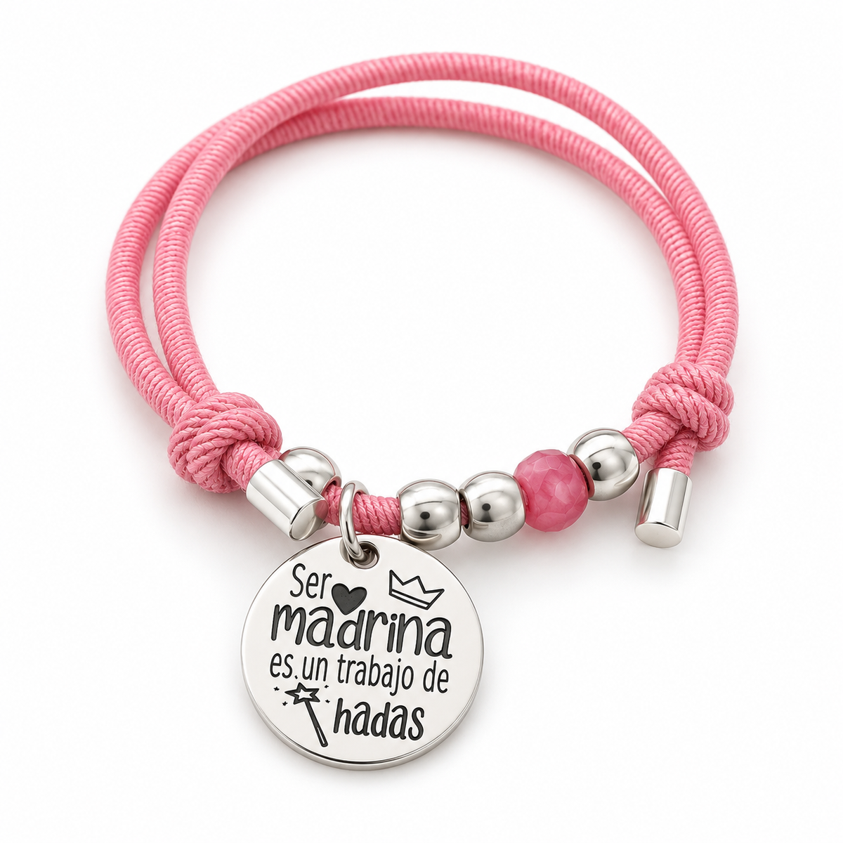 Pulsera Personalizada con Piedra y Bolas de Acero Inoxidable