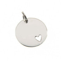 CHARM BASE 15MM CORAZÓN PLATA LEY