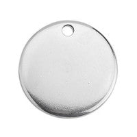 CHARM BASE 25MM BAÑO PLATA